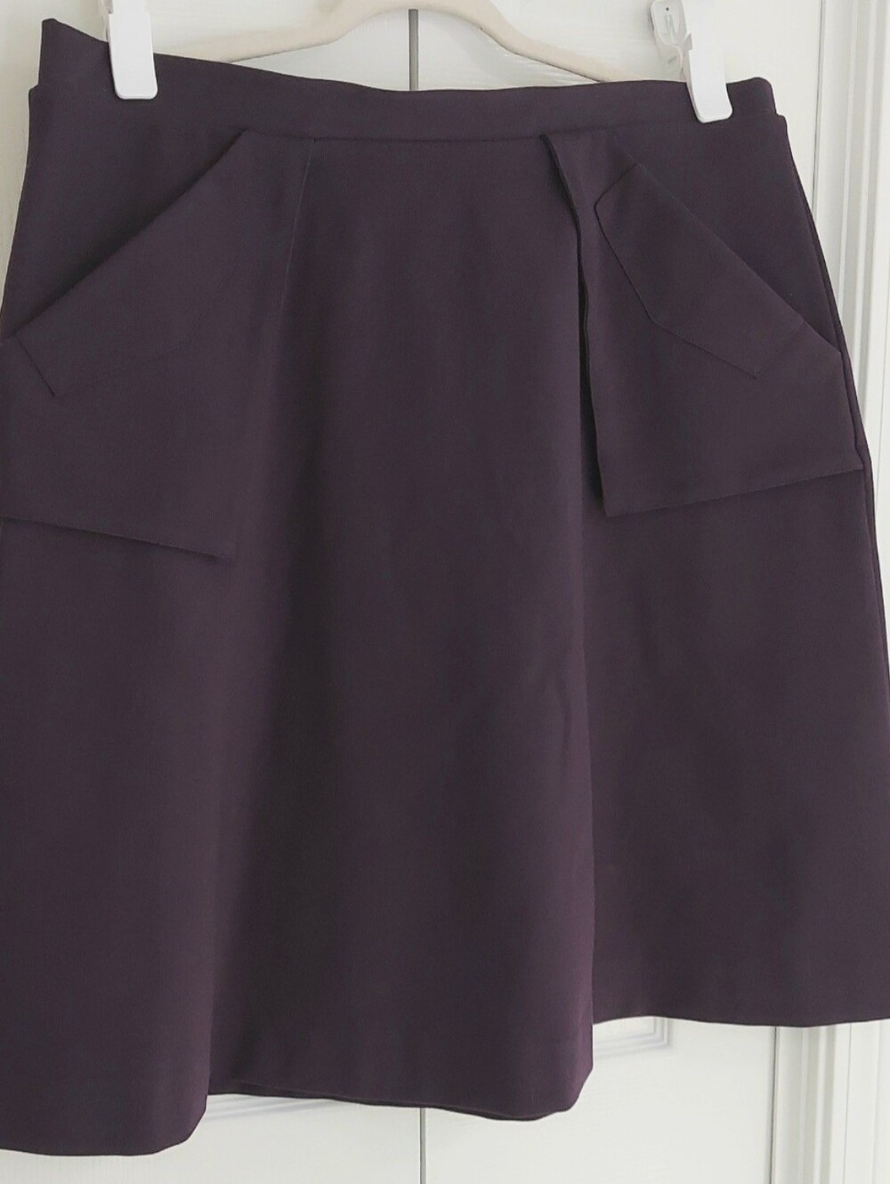 Wear & Flair Skirt, Size 1XL, Dark Purple, Ponte Scuba, Pockets